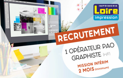 RECRUTEMENT - Opérateur PAO/Graphiste